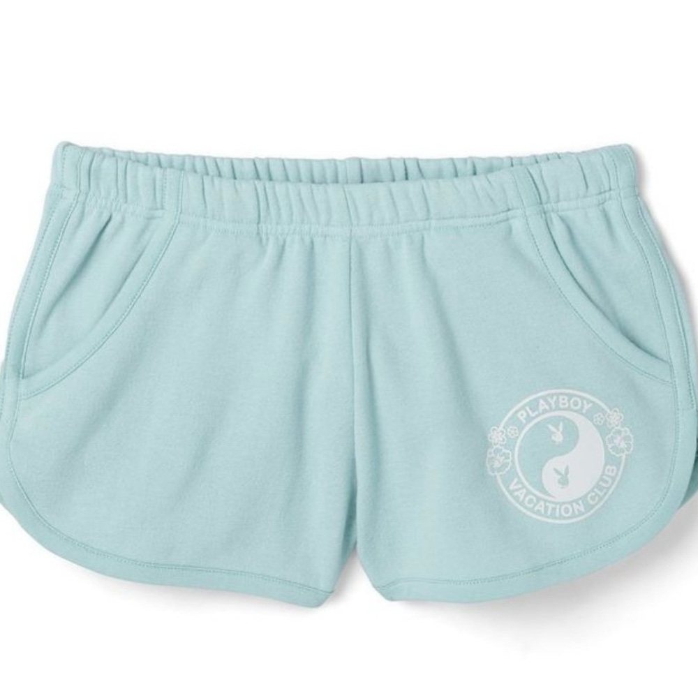 Playboy By PacSun Vacation Club Bunny Logo Sweat Shorts